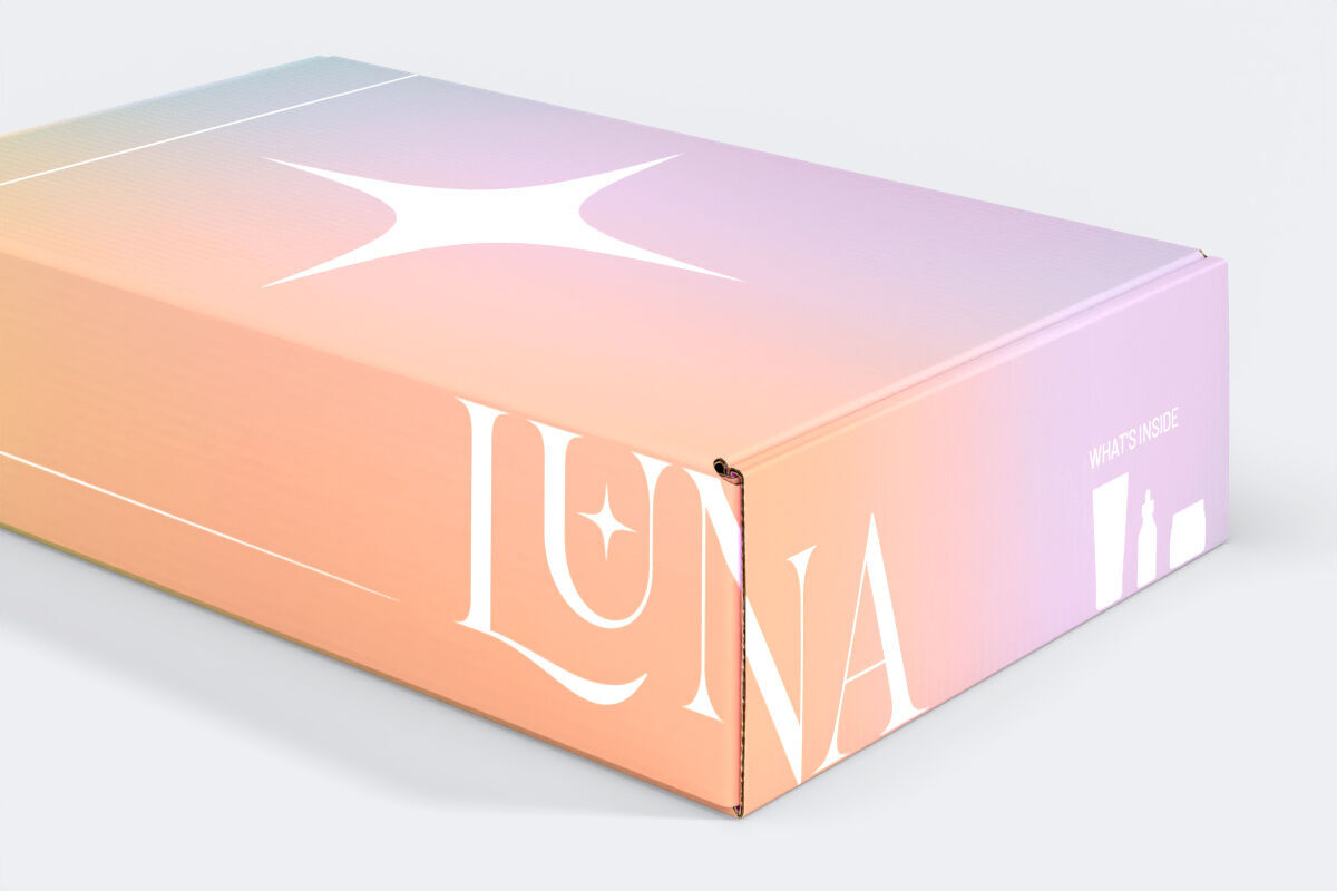 Gradient box with star design