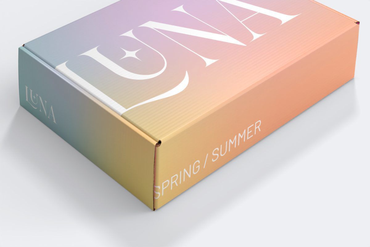 Modern gradient packaging with star design