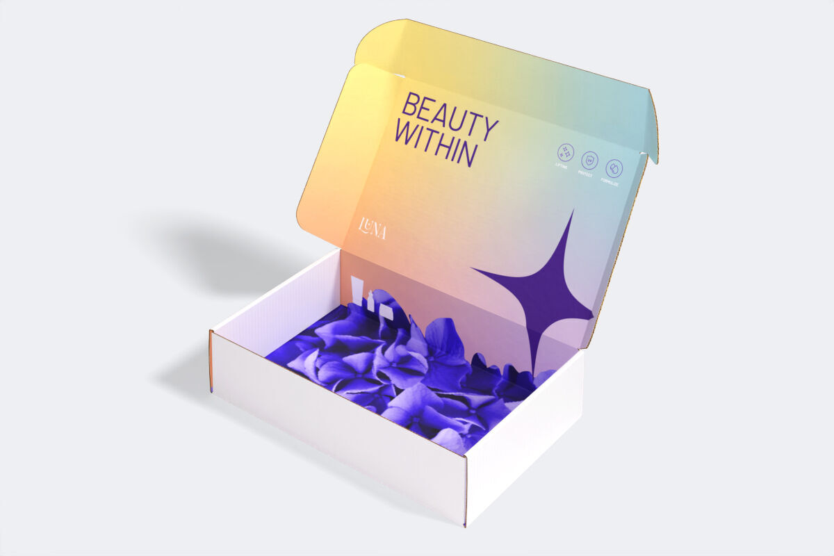 Interior-only print on Mailer Box