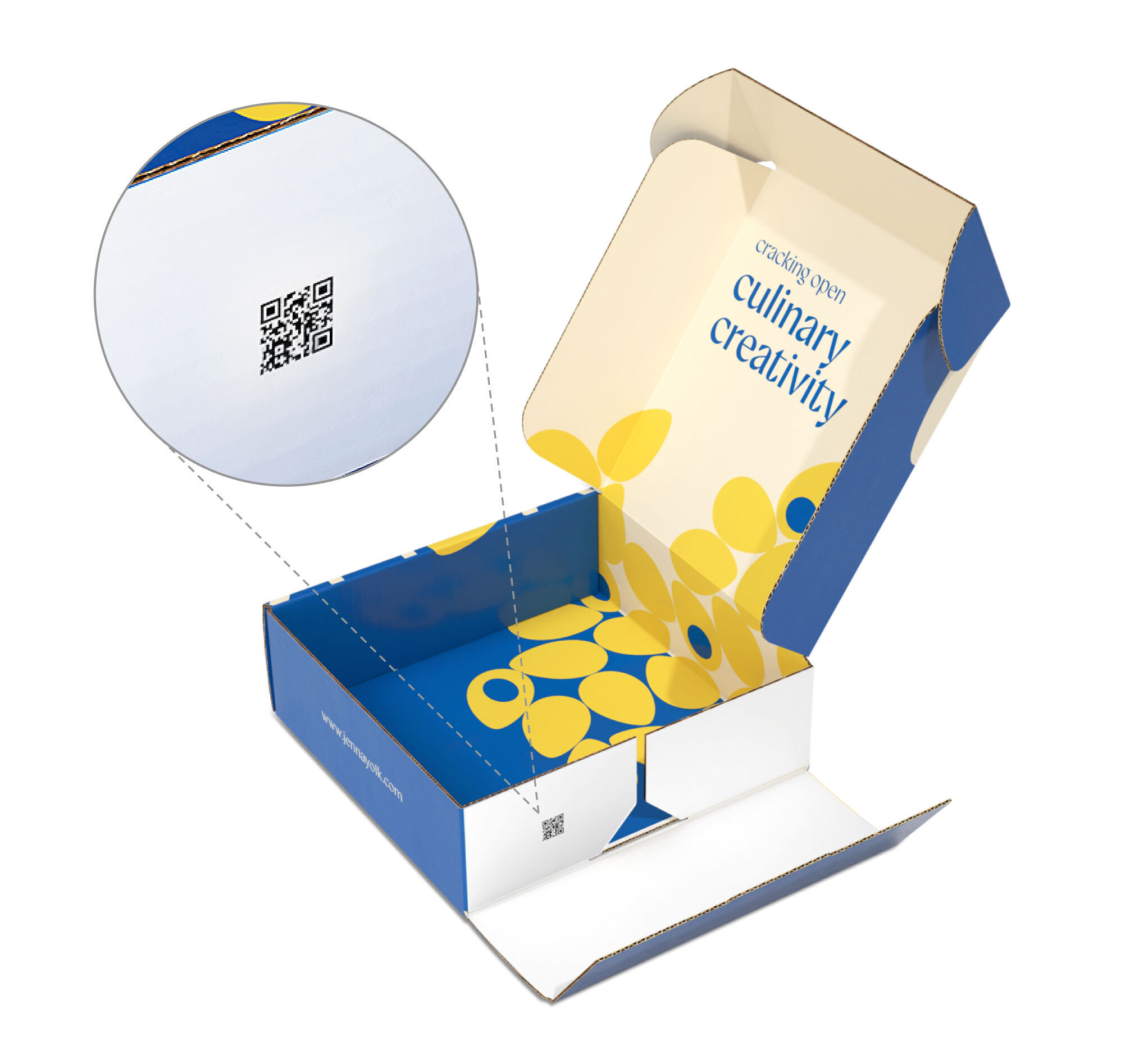 Mailer box with QR code