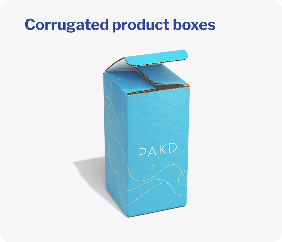 Corrugated product boxes